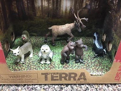 Terra North American Wild Animals Bosque Figuras Juego Juguetes Caja por BATTAT Foto 1 de 4