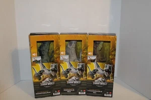 Jurassic World Sound Surge 3 Figure Lot: Indominus Rex, Giganotosaurus, Etc.New - Picture 1 of 6