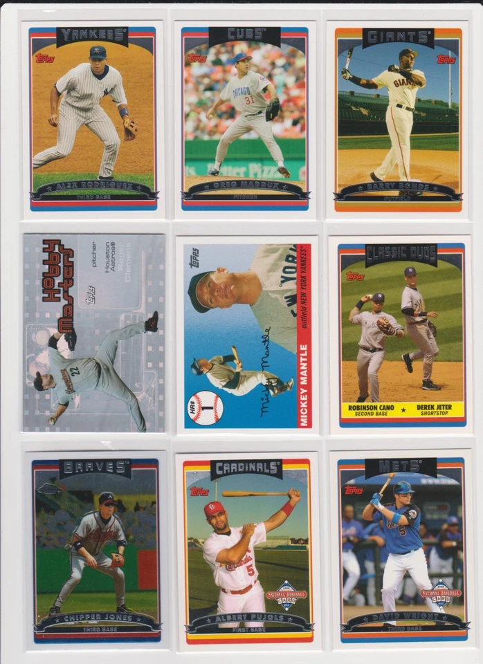 2006 Topps Baseball you pick base stars RC rookie insert Hall Of Famers NM - Image 1 of 1