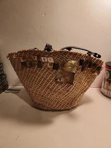 Emma Rose Tote Bag/ Shoulder Purse.  Weaved - Picture 1 of 5