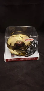 PURDUE BOILERMAKERS GOLD CHROME  REPLICA MINI HELMET NCAA RIDDELL - Picture 1 of 4