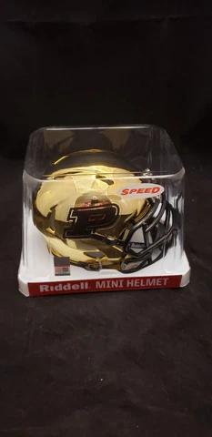 PURDUE BOILERMAKERS GOLD CHROME  REPLICA MINI HELMET NCAA RIDDELL Cover