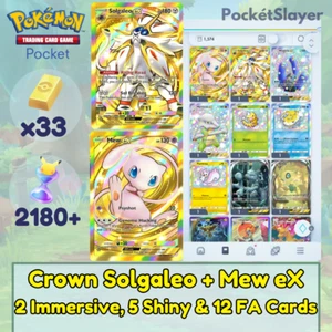 Pokemon TCG (Trading Card Game) Pocket 2 Crown Solgaleo Mew | 2180+ Pack HG - Bild 1 von 12