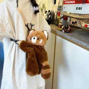 Kleiner Waschbär-Plüsch-Partytasche Kleiner Panda-Puppen-Rucksack Kleiner - Picture 1 of 25