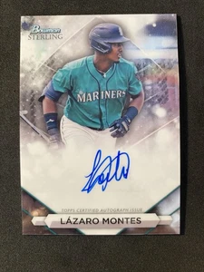 2023 Bowman Sterling Lazaro Montes Prospect Auto Mariners Rookie PA-LM - Foto 1 di 2