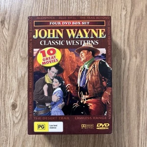 John Wayne DVD Boxset Classic Westerns 10 Movies 4 Disc Region 0 (ALL) - Picture 1 of 14