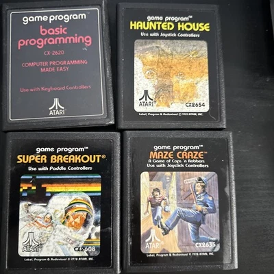 Atari 2600 Game Lot – Super Breakout, Haunted House – Tested Puzzle Bundle - Image 1 of 2