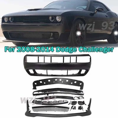 For 2008-2014 Dodge Challenger Hellcat Style SRT Front Bumper Cover Assembly USA Foto 1 de 4