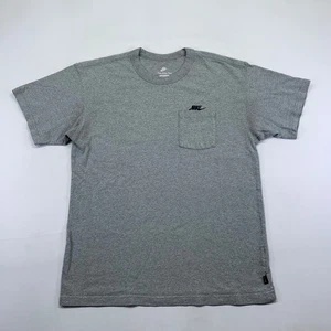 The Nike Tee Gray Pocket T Shirt Mens Size Small Short Sleeve Loose Fit Basic - Picture 1 of 12