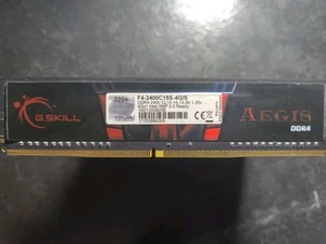 G.SKILL Aegis 4GB DDR4 2400MHz PC4-19200 RAM F4-2400C15S-4GIS - Afbeelding 1 van 3