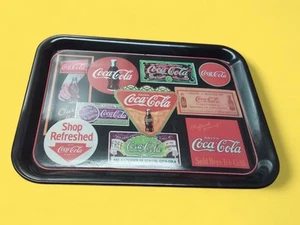 Vintage COCA-COLA Black Melamine Party Tray Featuring Coca-Cola Coupons - Picture 1 of 4