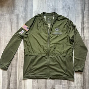 Nike Green Bay Packers Salute To Service Mens XL Jacket Lightweight Full Zip - Picture 1 of 15