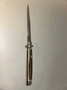 13” Falcon Manual Lockback Pocket Knife with Sambar Stag Scales Made In Italy - Picture 1 of 7