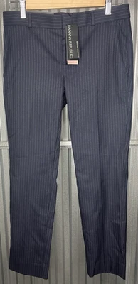 Banana Republic Pants Avery NWT-$98.50 Pin Striped Blue Women's sz. 0 (28x26 - Image 1 of 4