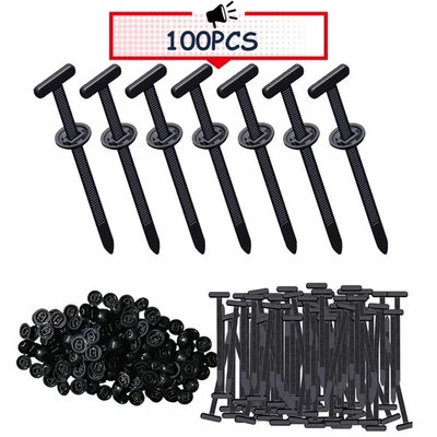 100PCS Nylon Universal Cable Tie Buckle Self-Locking Nylon Zip Ties Holder NEW - Image 1 of 4