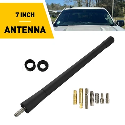 Radio AM/FM de mástil negro antena corta de 7" para Ford F-150 F150 1980-2008 marca A8 Foto 1 de 4