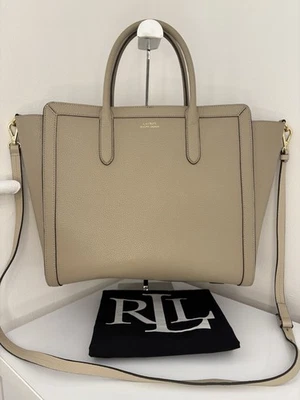 Ralph Lauren Leather Large Tyler Tote Bag, Taupe - Image 1 of 4