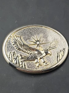 Vintage 1980er Abernathy & Closther American Eagle Gürtelschnalle mit Diamant... - Bild 1 von 7
