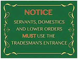 Notice Tradesman's Entrance  small steel sign 200mm x 150mm (og) - Picture 1 of 1
