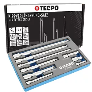 TECPO STECKSCHLÜSSEL VERLÄNGERUNG SATZ ADAPTER 1/4" 1/2" 3/8" für KNARRE RATSCHE - Bild 1 von 4