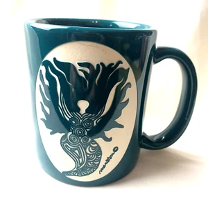 Mermaid Cup made in USA Turquoise Beach Summer Vintage Mug Signed Marston - Picture 1 of 7
