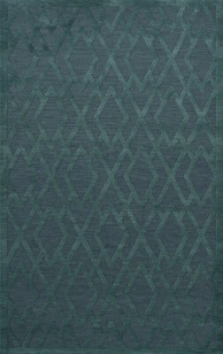 Blue Diamond Lines Criss-Cross Bordered Transitional Area Rug Geometric DV1 - Image 1 of 2