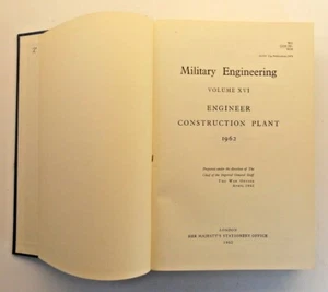 Military Engineering Volume XVI Engineer Construction Plant. The War Office 1962 - Imagen 1 de 11