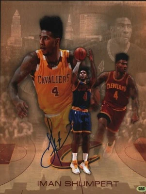 Foto a color firmada a mano 11x14 "Cleveland Cavaliers" Iman Shumpert certificado de autenticidad Foto 1 de 2