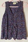 Anthropologie Maeve Size Large Lila Top Boho Concert Pintuck Colorful