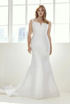 Ashley Graham & Pronovias белый совершенно новый свадебное платье Hutton - Изображение 1 из 4