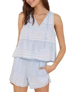 Bella Dahl Women's Sleeveless Chambray Tank Top Sz Small Blue 100% Tencel NWT - Picture 1 of 11