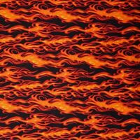 Red/Orange Flames cotton by-the-HALF-yard quilt Fabric Alexander Henry Harley