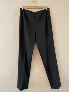 Pantalón Lafayette 148 Gris Lana Elastizado Frente Plano Carrera Pantalón Cremallera Lateral Talla 12 - Imagen 1 de 10