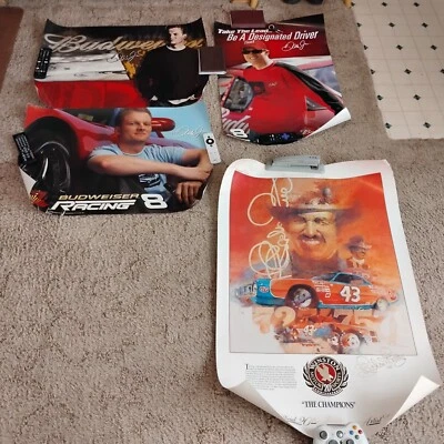 Lot of 4 Dale Earnhardt Jr. & Richard Petty Posters NASCAR plus It's Time! Bonus - Image 1 of 4