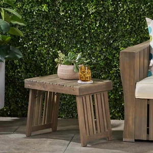 Outdoor Folding Side Table Gray - Picture 1 of 8