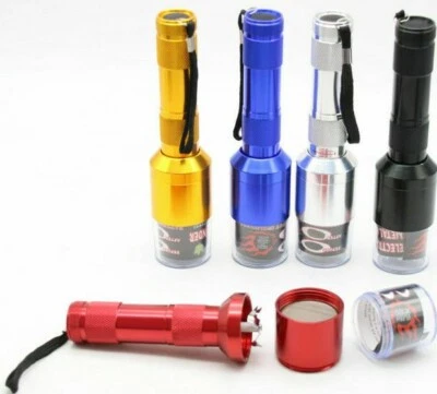 DUFT Aluminium Electric Grinder Herb Tobacco Crusher Smoking Spice Filter Crank Mull