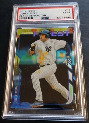 2014 DEREK JETER FINEST BLACK REFRACTOR #54 NEW YORK YANKEES 20/99 POP 11 (860) - Image 1 of 2