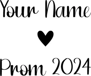 Personalised Prom School Leavers Vinyl Decal Sticker for Glass/Car/Window/Wall - Picture 1 of 5