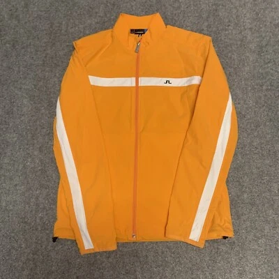 J. LINDEBERG 弹力 Matteo 软壳运动衫男式大号全拉链橙色 — 第 1/4 张图片