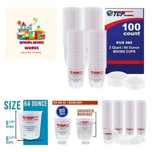 Paint Mixing Cups Plastic Measuring Cup Epoxy Resin, Disposable or Reusable, ... - Picture 1 of 7