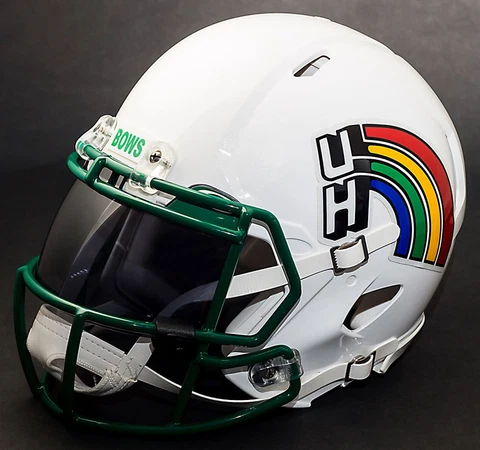 *CUSTOM* HAWAII RAINBOW WARRIORS Riddell SPEED Full Size Replica Football Helmet Cover
