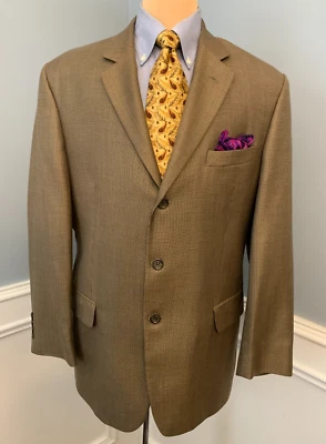 Gianfranco Ruffini Blazer Mens 44R Wool Twill Micro Check Jacket Sportcoat - Image 1 of 4