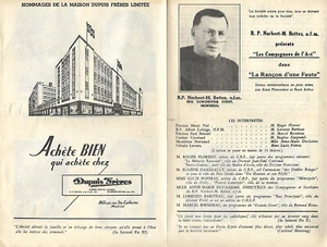 ANCIEN PROGRAMME SOUVENIR DES COMPAGNONS DE L'ART & LA RANÇON D'UNE FAUTE - Picture 1 of 2