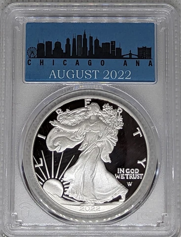 2022 S Proof Silver Eagle PCGS PR70 DCAM First Strike ANA Label Cover