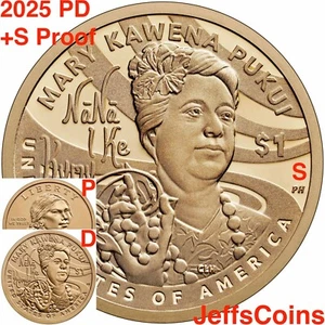 2025 PDS SACAJAWEA Native Mary Kawena Pukui ROLL P D S PROOF 3 Best BU Hawaii - Bild 1 von 23