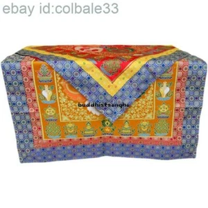 39" 100cm Tibetan buddhism Eight auspicious tablecloth Temple shrine adornment - Picture 1 of 8