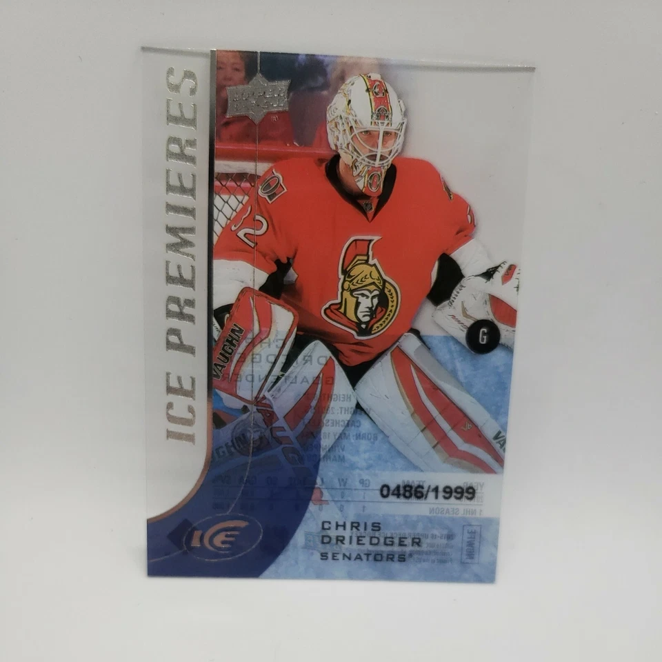 2015-16 UD Ice Premieres Rookie Chris Driedger /1499 - #107 - Image 1 of 4