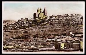 Mellieha Church Malta RP Postcard - Picture 1 of 2