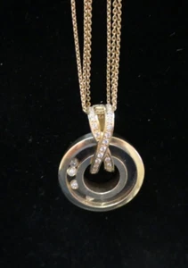 Chaine pendentif or 18 k dans le goût collection Happy Diamonds 22 gr - Picture 1 of 6