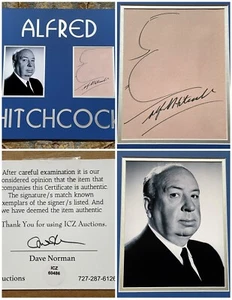 Truly Stunning, Large, Custom Matted SIGNED Alfred Hitchcock Drawing & Photo COA - Picture 1 of 9